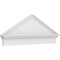 Ekena Millwork Peaked Cap Smooth Architectural PVC Combination Pediment, 46"W x 18-3/8"H x 2-3/4"P (Pitch 6/12) PEDPC046X185PKC00 - alternate 1